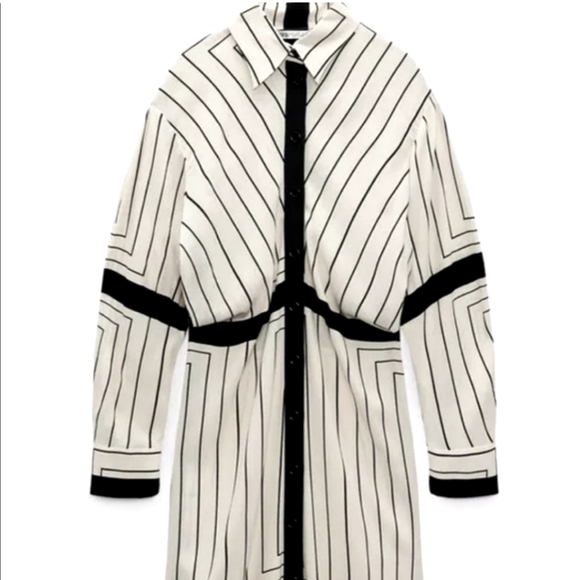 Zara Blogger Faves Striped Button Down Form fitting Maxi Dress - Picture 8 of 15